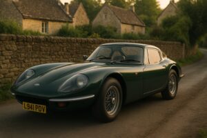 Marcos Mantara showing its long nose and retro styling